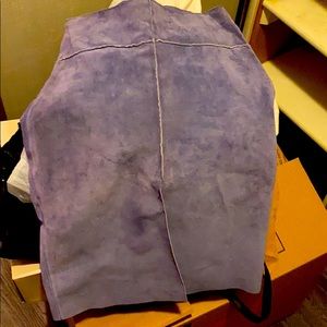 suede purple skirt